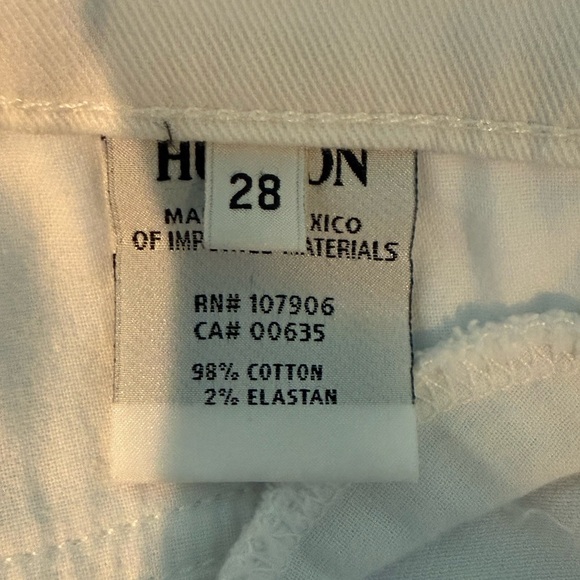 NEW Hudson Muse Crop Skinny 5โ Cuff White Jeans - Picture 6 of 12